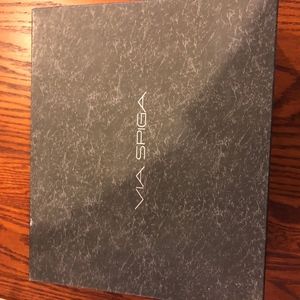 Via Spiga Black leather booties